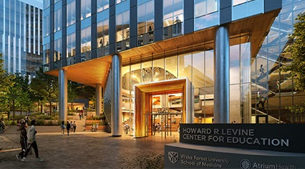 Outside shot of Wake Forest University School of Medicine