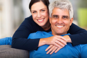 smiling older couple