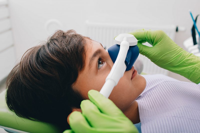 Patient undergoing sedation dentistry