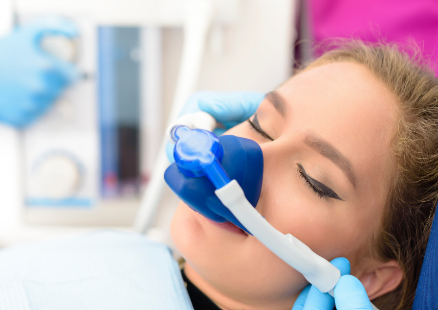 Patient undergoing sedation dentistry