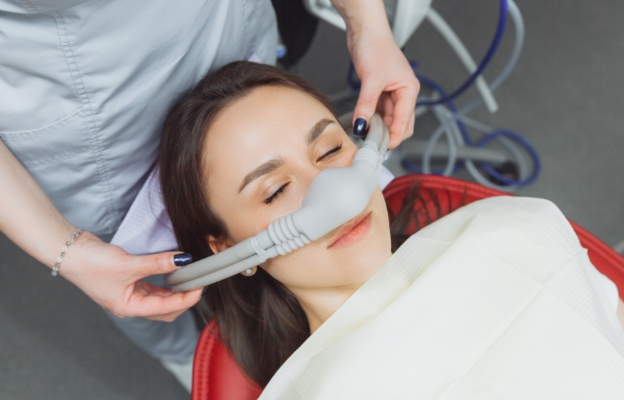 Patient undergoing dental sedation
